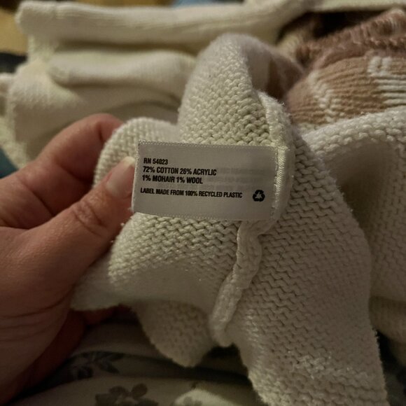 GapKids Aztec Boho Blanket Cardigan L 10 Neutral Southwestern Y2K - Picture 8 of 9